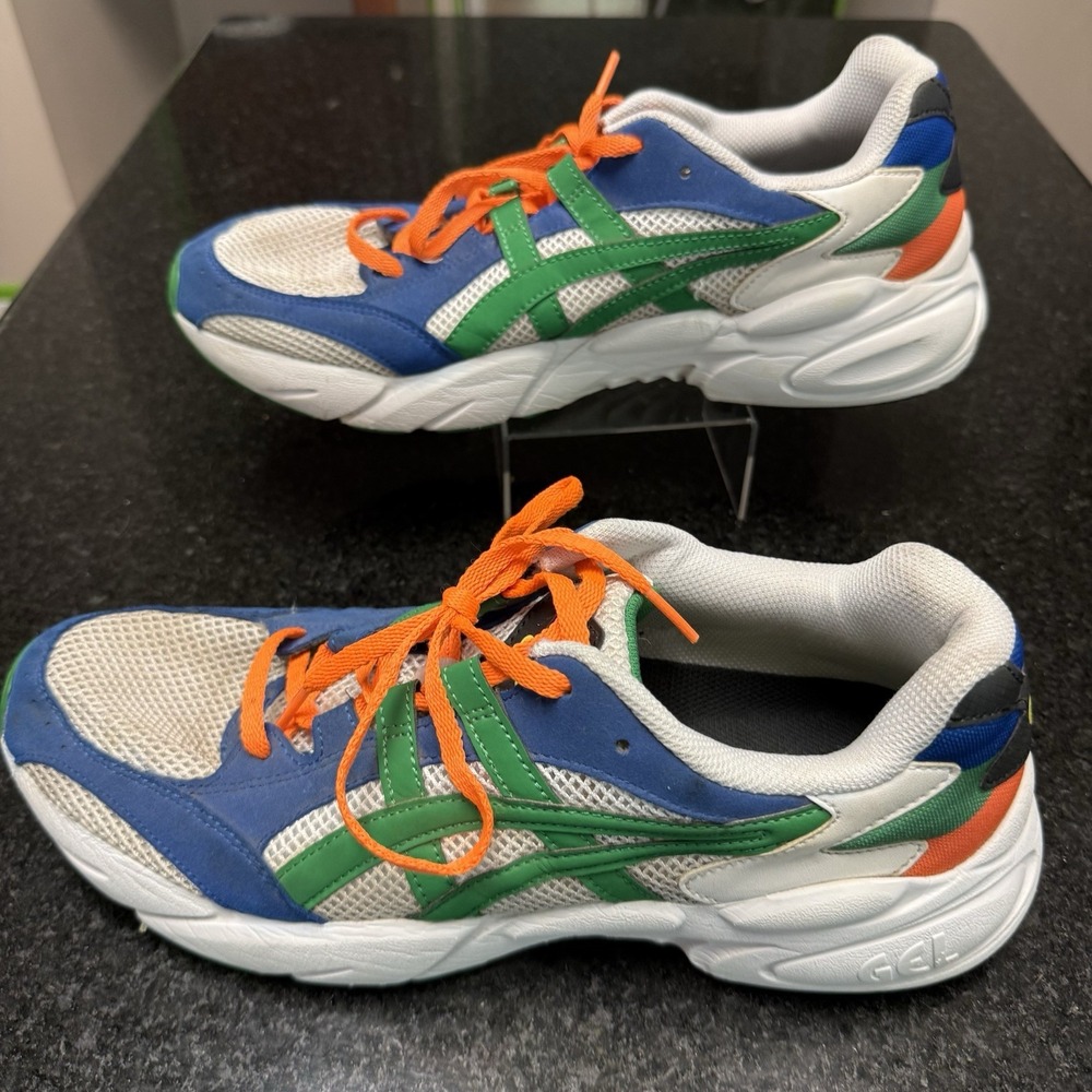 👟 ASICS GEL BND Mens 11.5 White Blue Green Orange Dad Chunky Sneakers 1021A145 - Picture 7 of 8